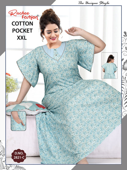 2Xl Size 230325 Ruchee Fashion Cotton Night Gowns Manufacturer Gujarat