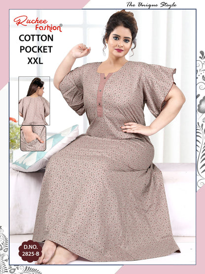 2Xl Size 230325 Ruchee Fashion Cotton Night Gowns Manufacturer Gujarat