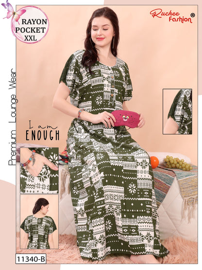 2Xl Size Ruchee Fashion Night Gowns Wholesale Price