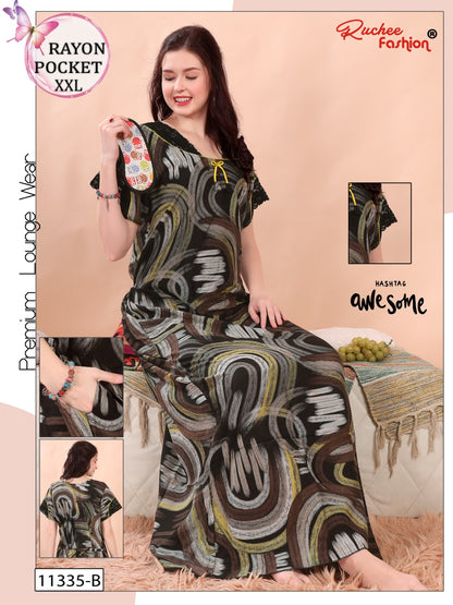 2Xl Size Ruchee Fashion Night Gowns Wholesale Price