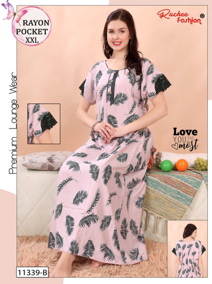 2Xl Size Ruchee Fashion Night Gowns Wholesale Price