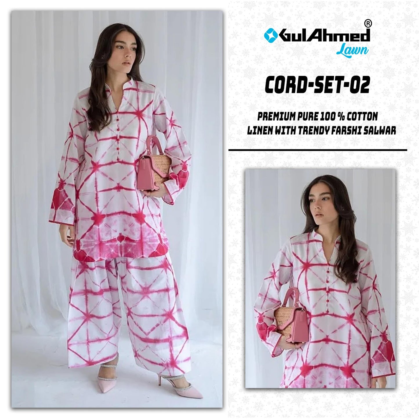 2 Karachi Gul Ahmed Linen Co Ord Set Wholesale Rate