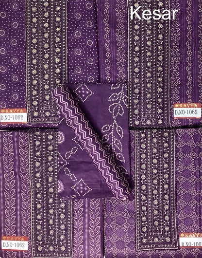 300125 Kavya Kesar Cotton Salwar Suits Exporter Ahmedabad