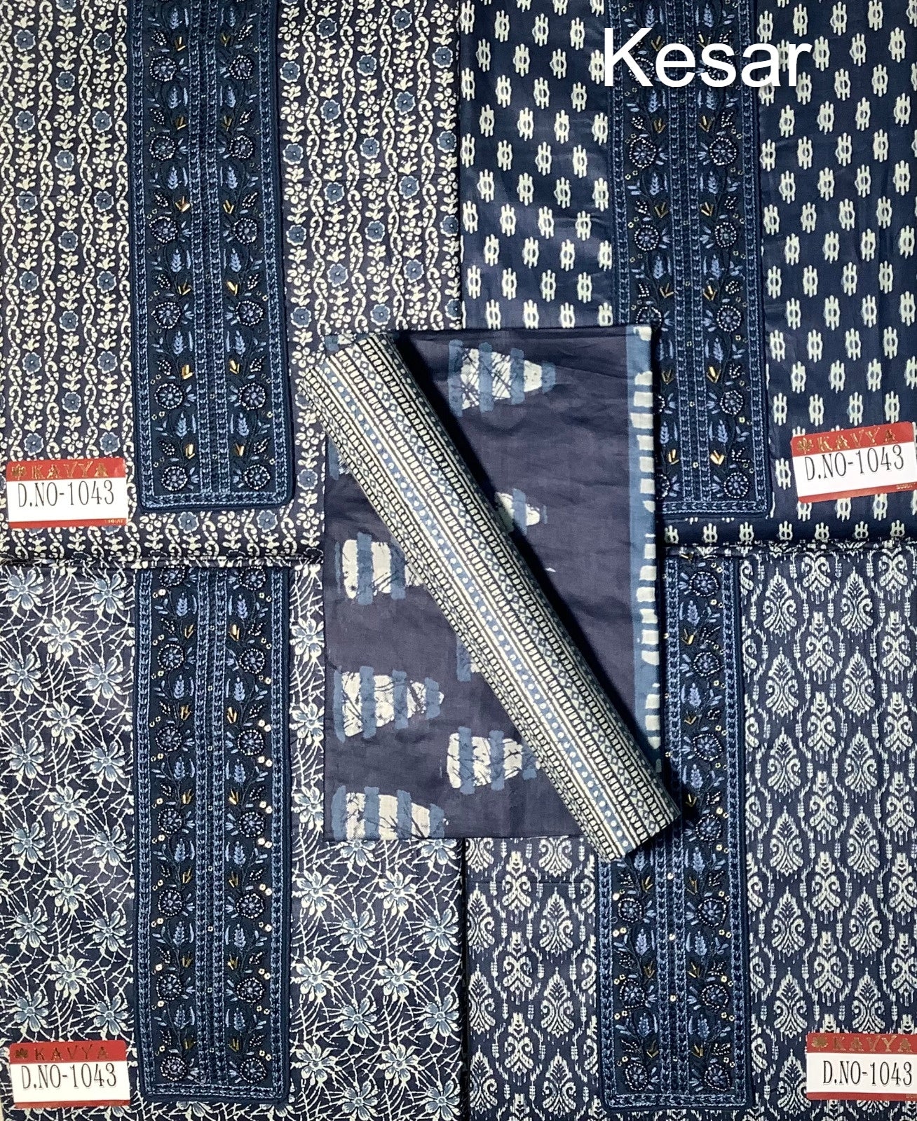 300125 Kavya Kesar Cotton Salwar Suits Exporter Ahmedabad