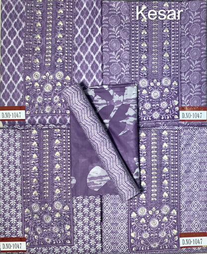 300125 Kavya Kesar Cotton Salwar Suits Exporter Ahmedabad