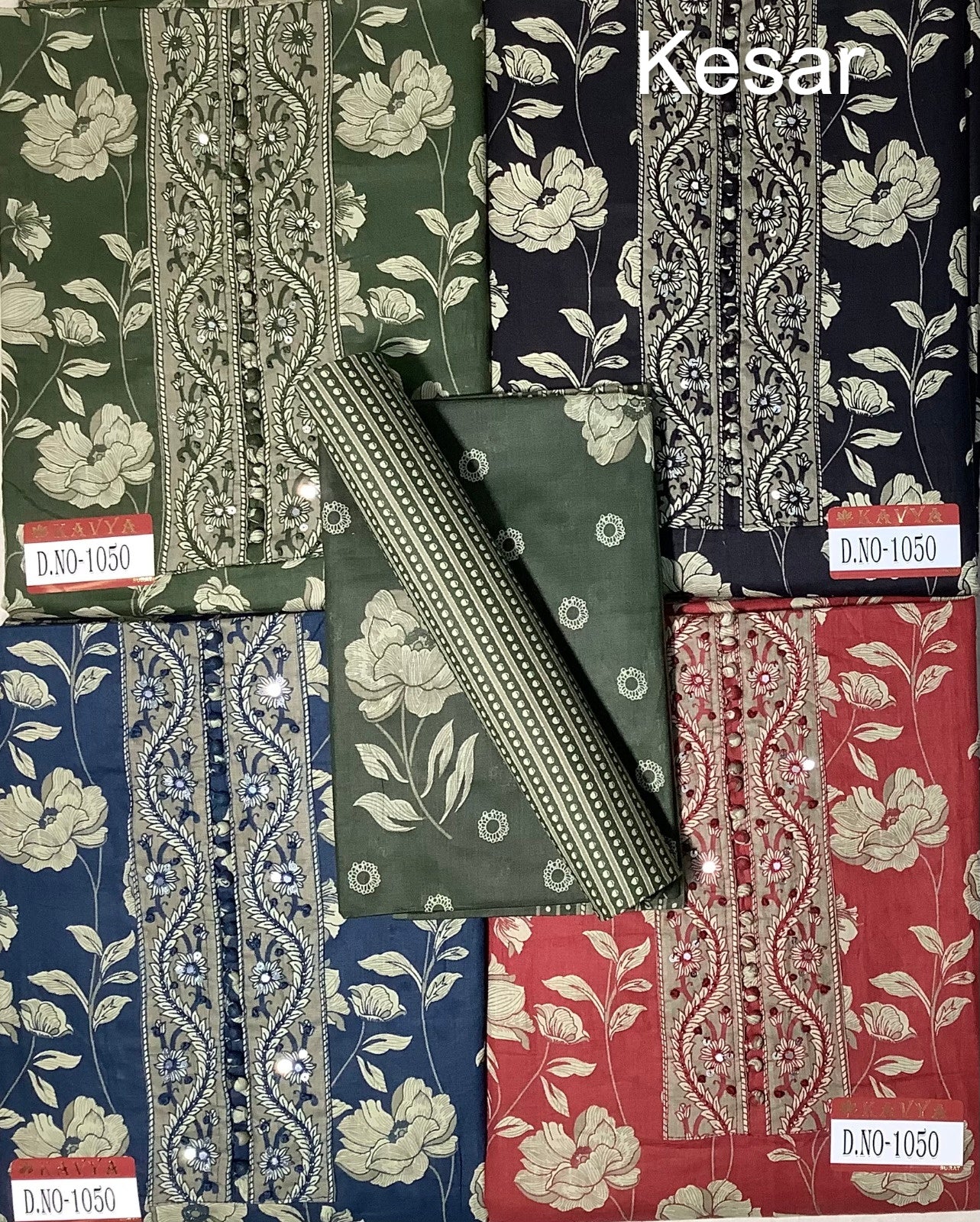 300125 Kavya Kesar Cotton Salwar Suits Exporter Ahmedabad