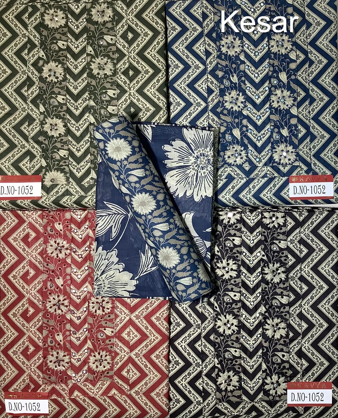 300125 Kavya Kesar Cotton Salwar Suits Exporter Ahmedabad