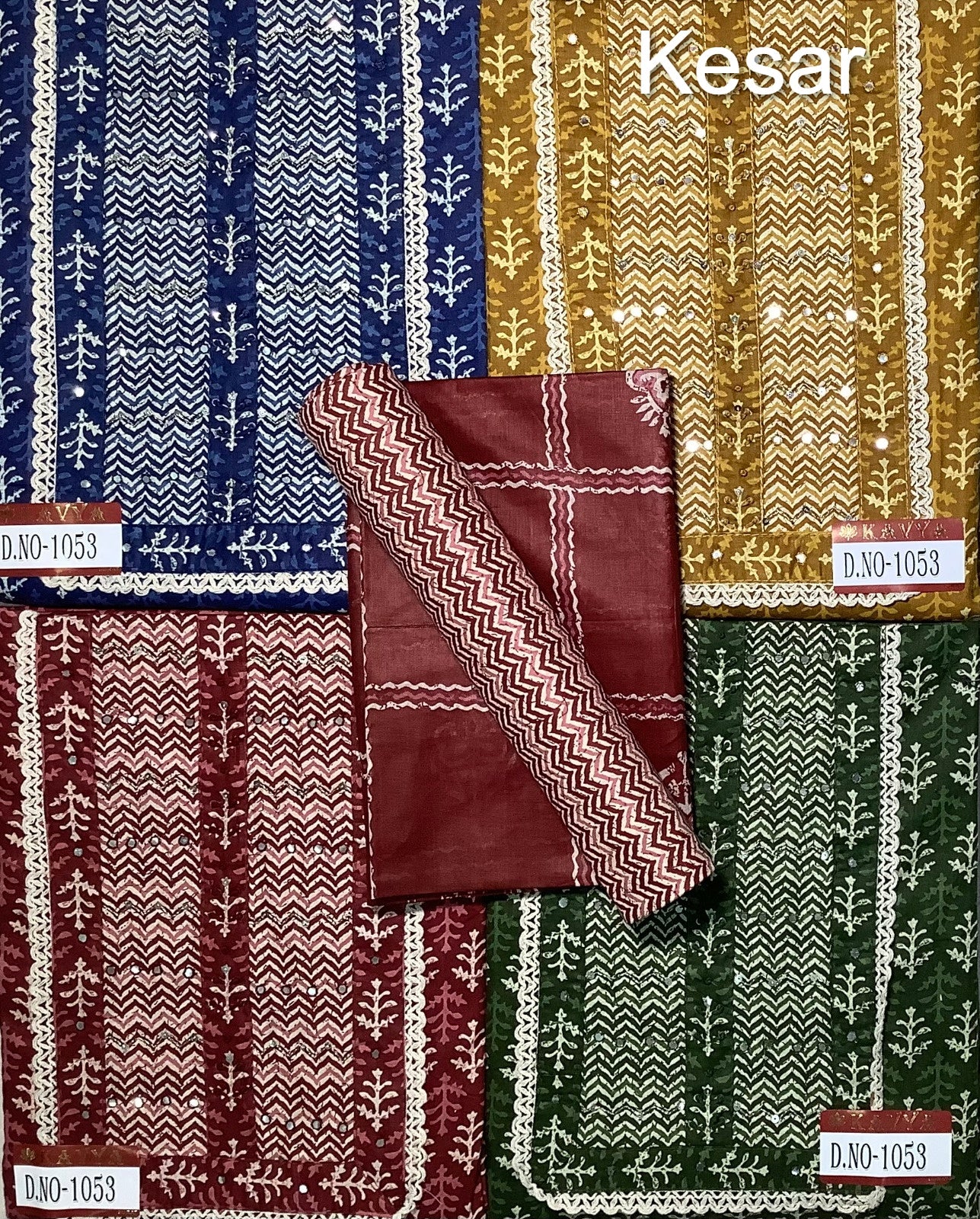 300125 Kavya Kesar Cotton Salwar Suits Exporter Ahmedabad