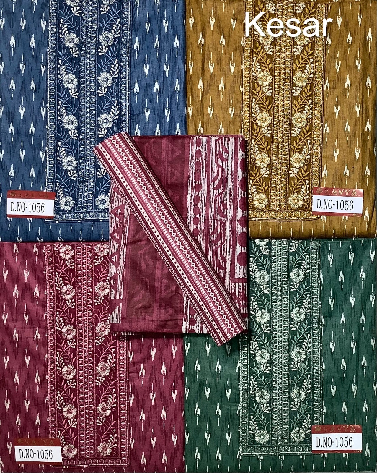 300125 Kavya Kesar Cotton Salwar Suits Exporter Ahmedabad