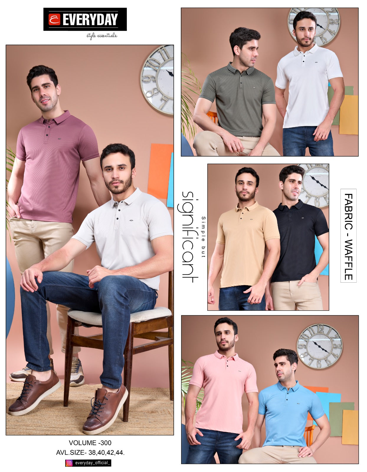 300 Everyday Waffle Knit Mens Tshirts Wholesaler Gujarat