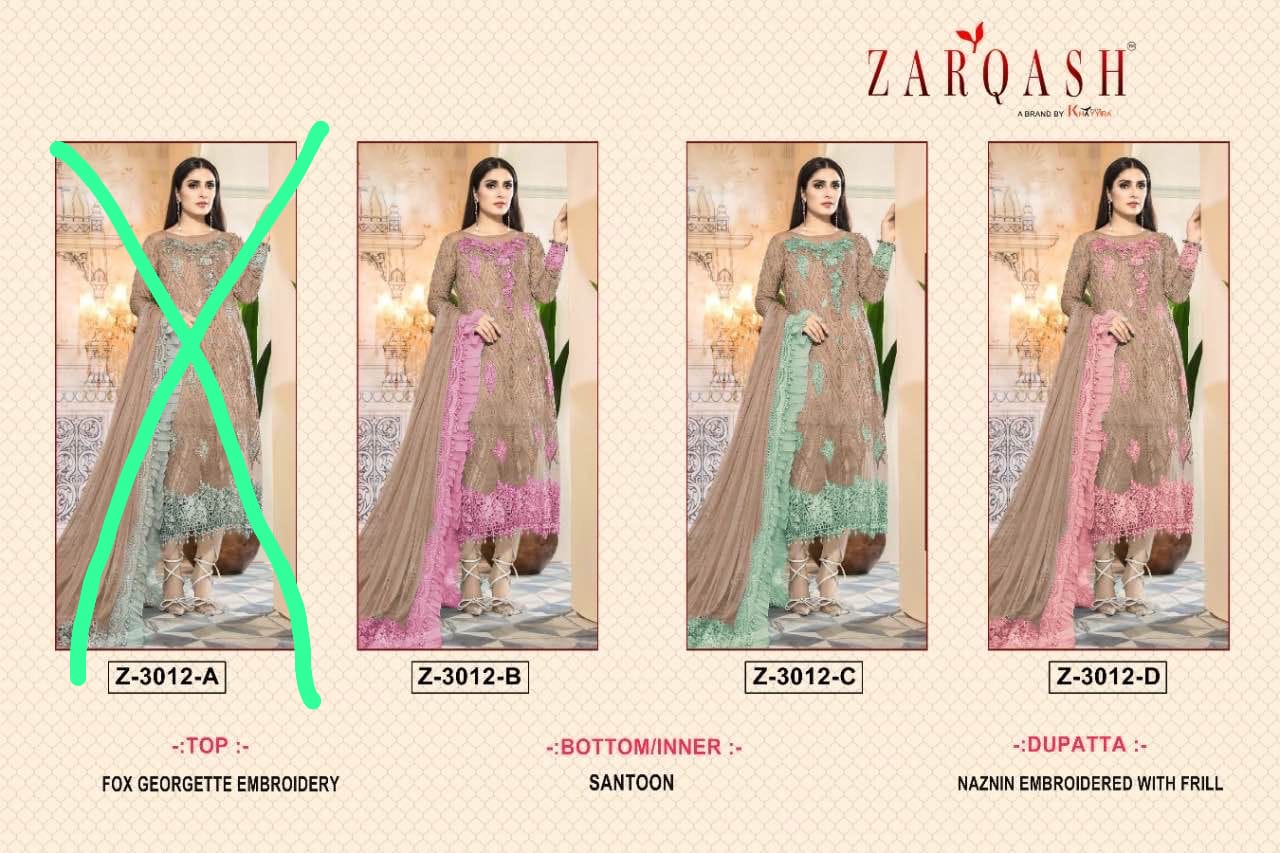 393-New Ziaaz Designs Georgette Pakistani Salwar Suits