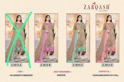 393-New Ziaaz Designs Georgette Pakistani Salwar Suits