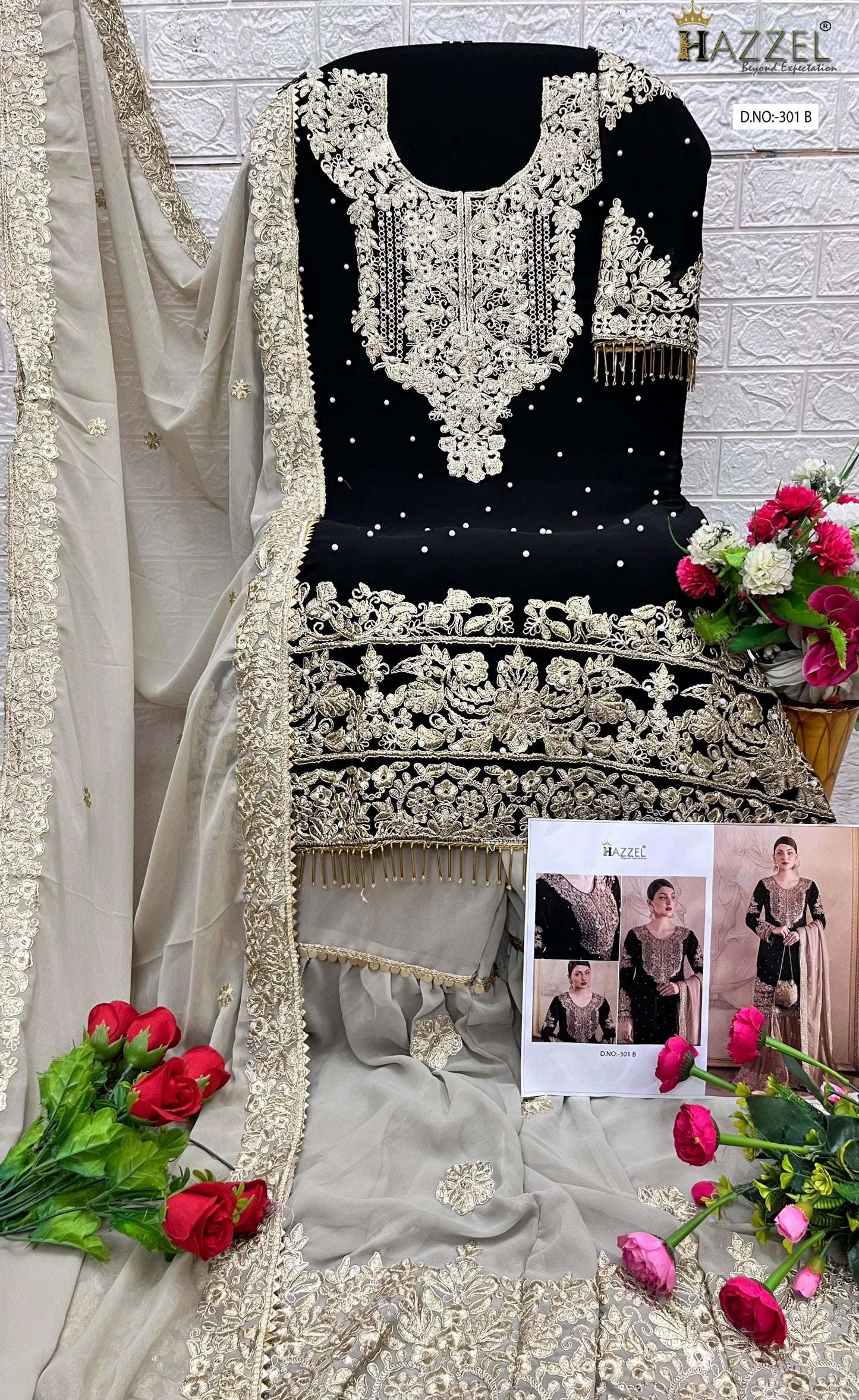 301Abc Hazzel Georgette Pakistani Salwar Suits Manufacturer India