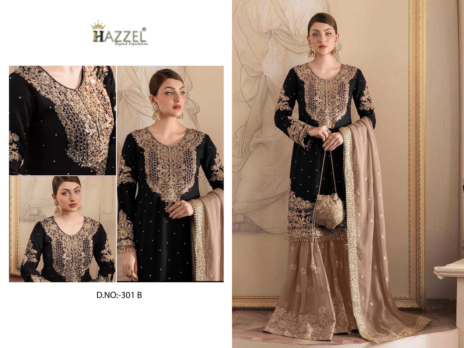 301Abc Hazzel Georgette Pakistani Salwar Suits Manufacturer India