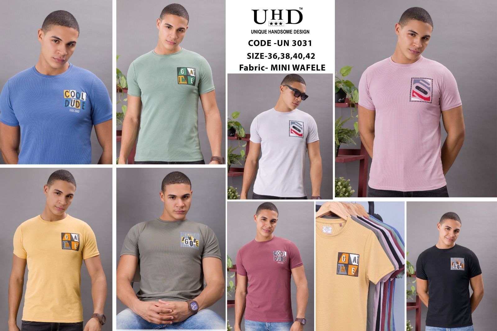 3031 Uhd Waffle Mens Tshirts