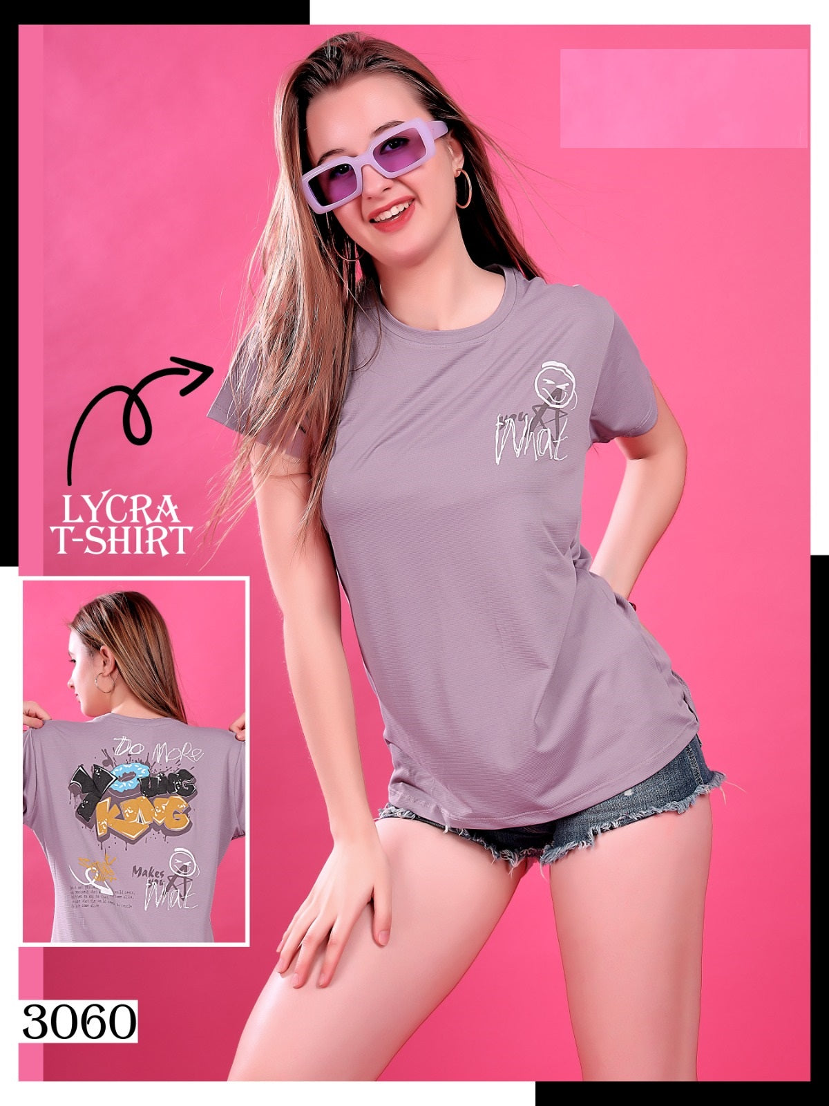 3060 Wld Lycra Women Tshirt Wholesale Price