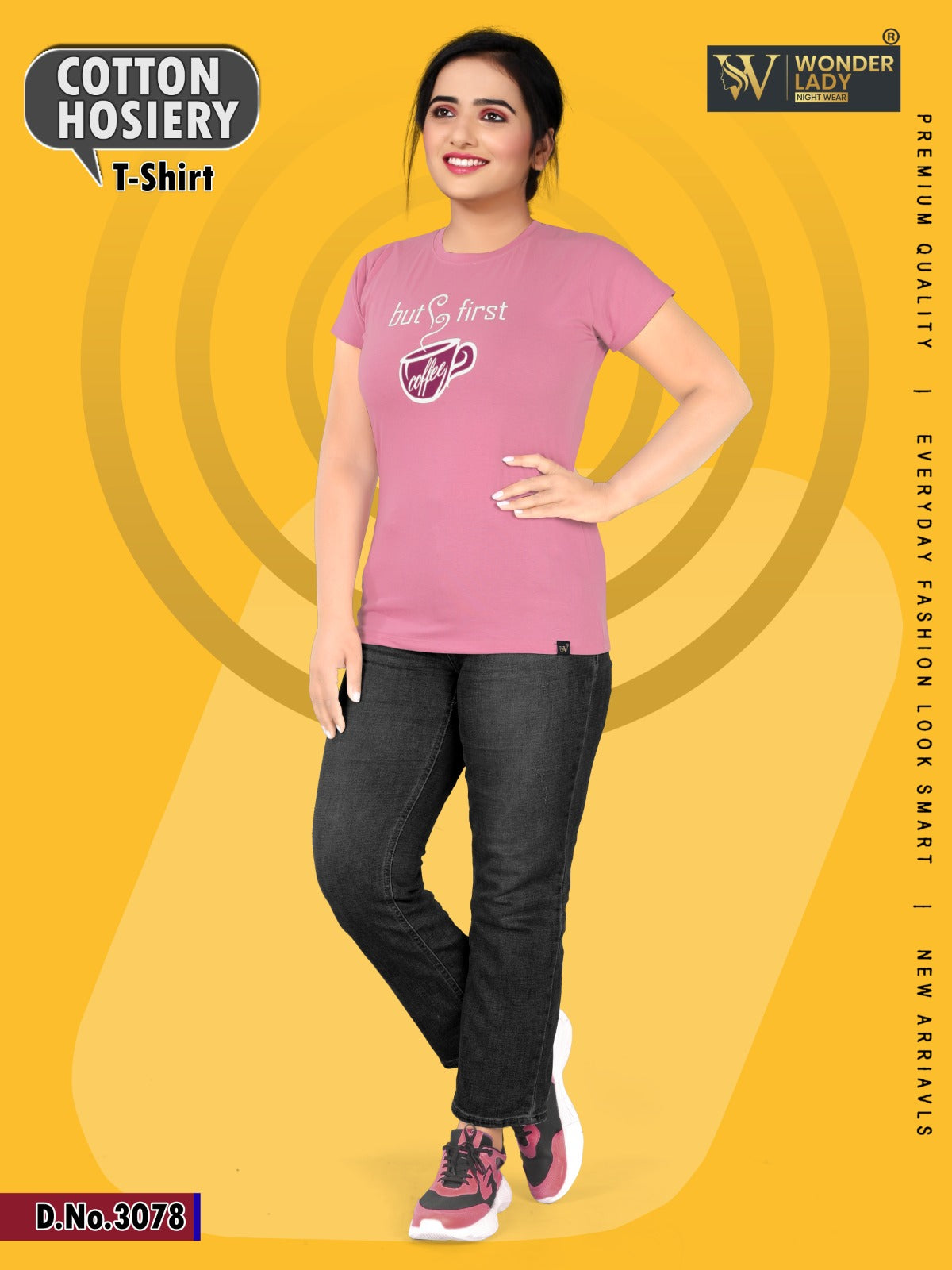 3078 Wld Hosiery Women Tshirt Exporter