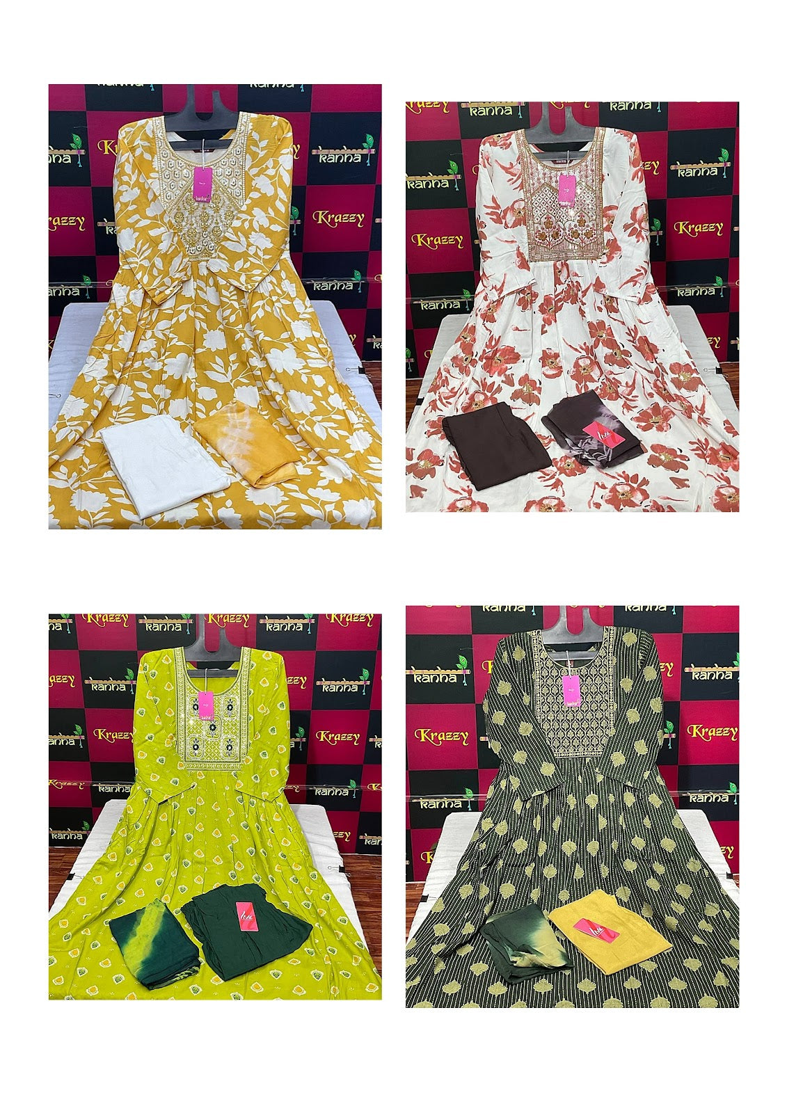 310125 Queen Feeding Kanha Reyon Readymade Pant Style Suits Wholesaler India