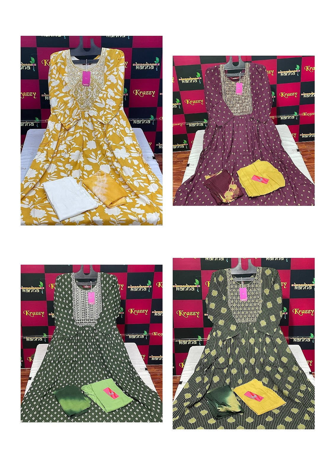 310125 Queen Feeding Kanha Reyon Readymade Pant Style Suits Wholesaler India