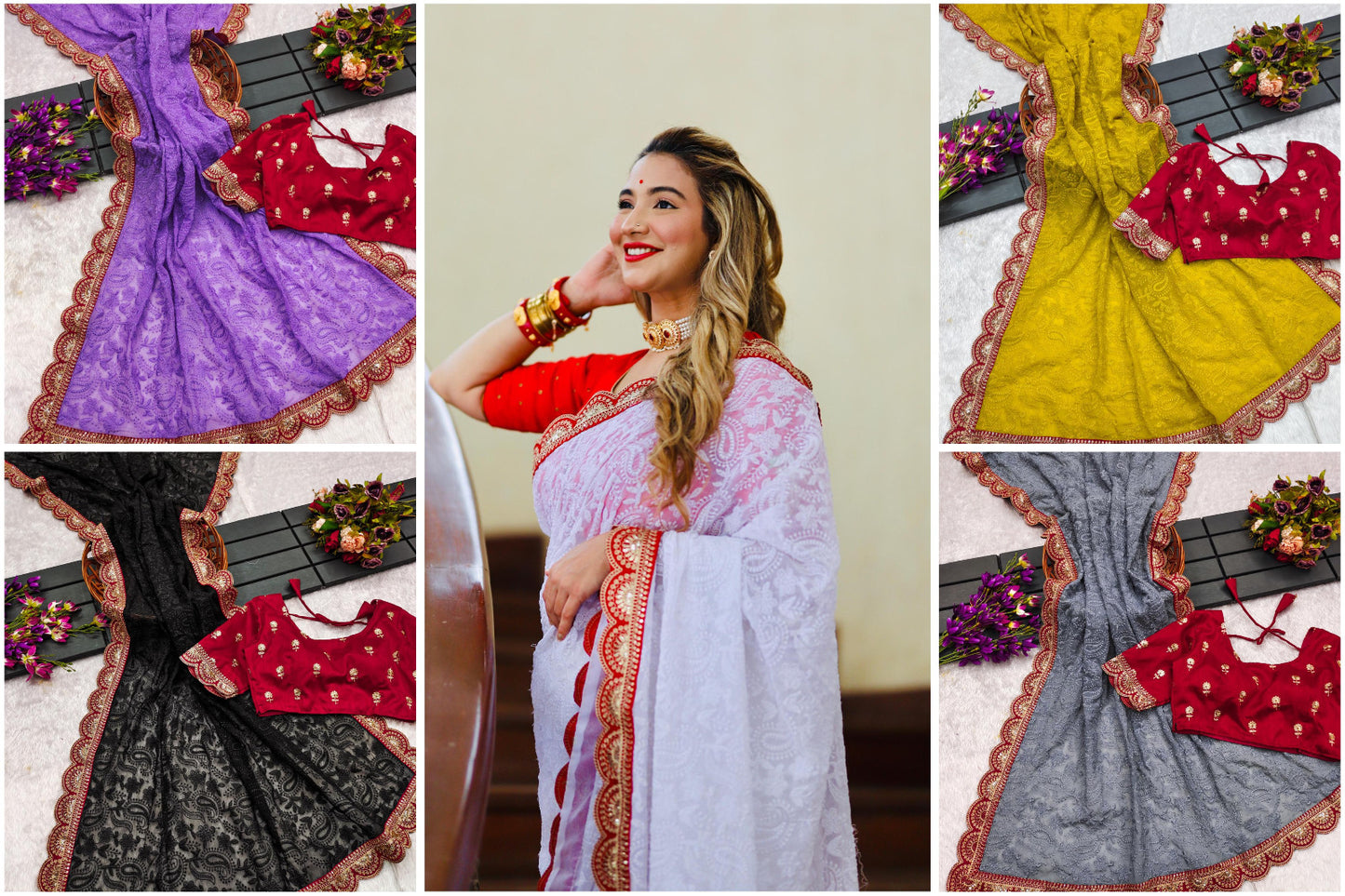 3125 Bt Georgette Sarees Exporter