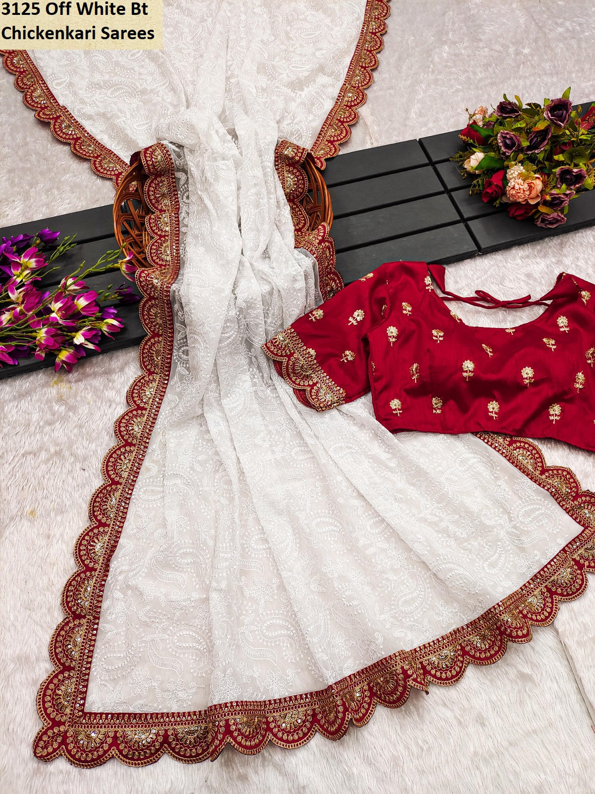 3125 Bt Georgette Sarees Exporter