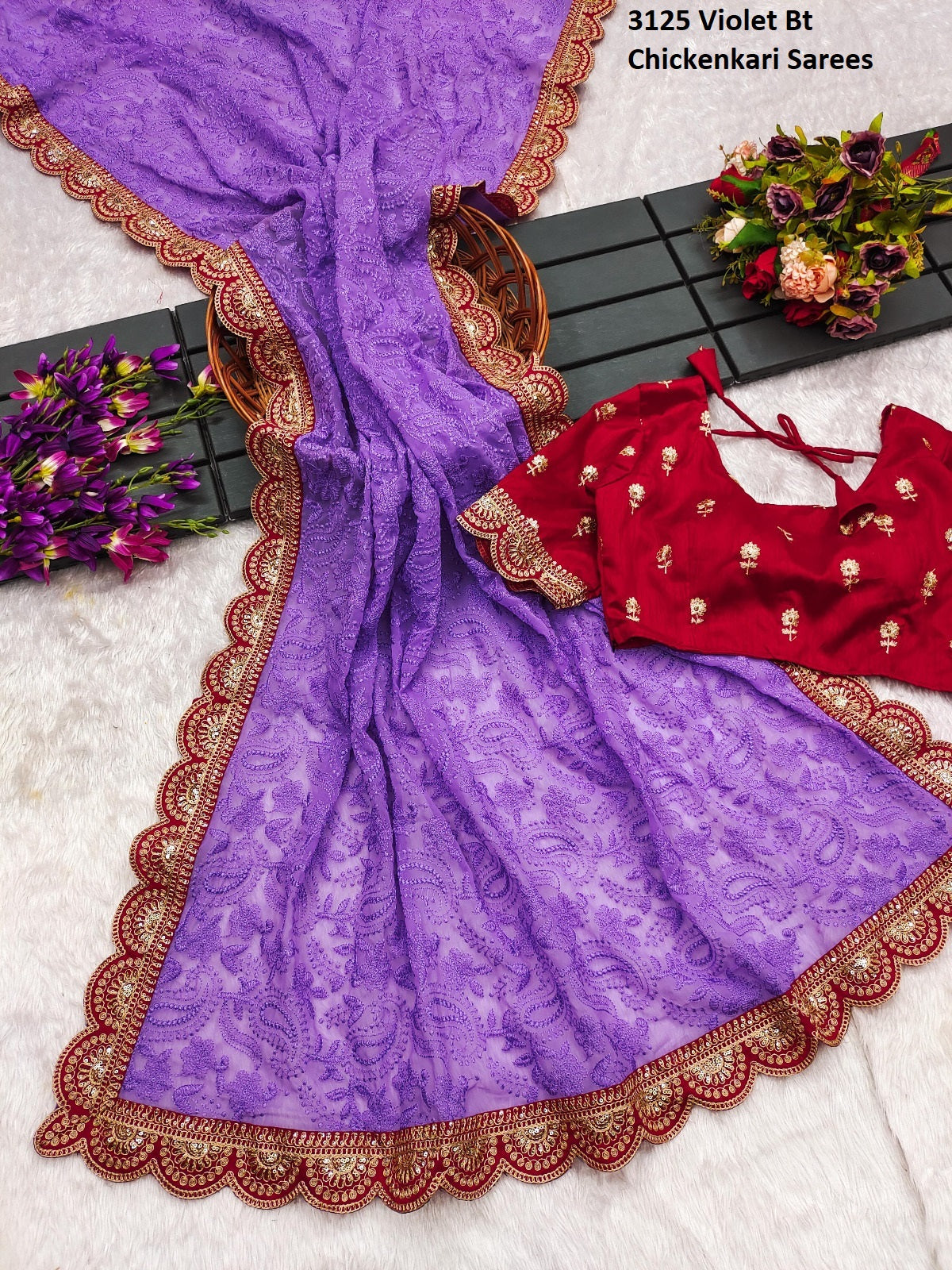 3125 Bt Georgette Sarees Exporter