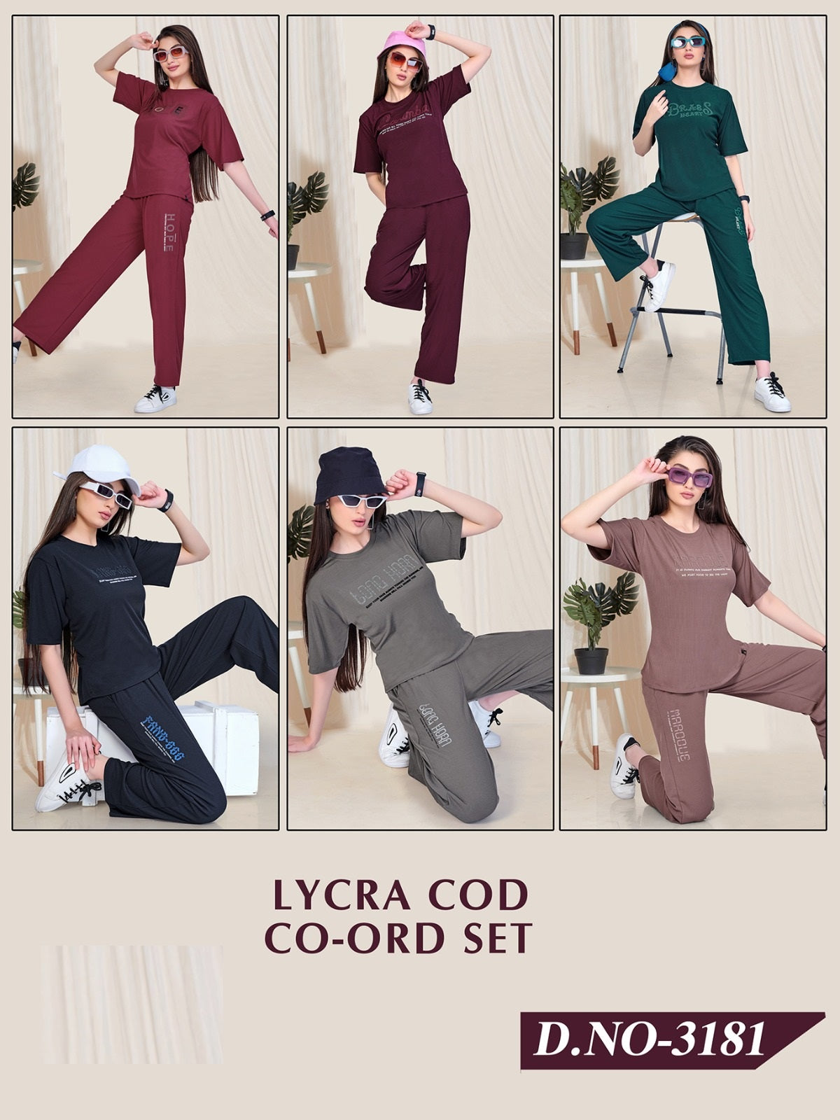 3181 Wld Lycra Co Ord Set Exporter Gujarat