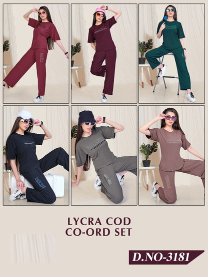3181 Wld Lycra Co Ord Set Exporter Gujarat
