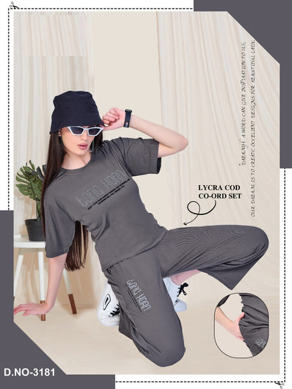 3181 Wld Lycra Co Ord Set Exporter Gujarat