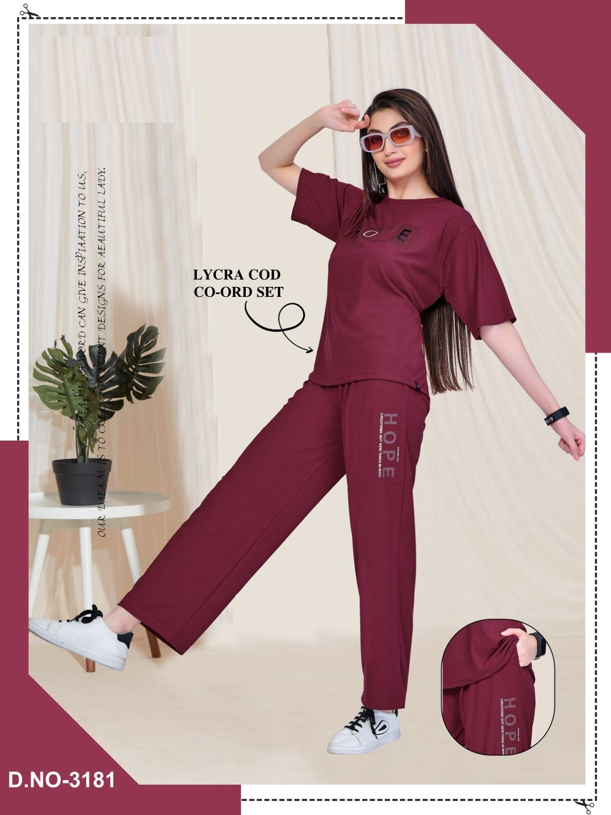 3181 Wld Lycra Co Ord Set Exporter Gujarat