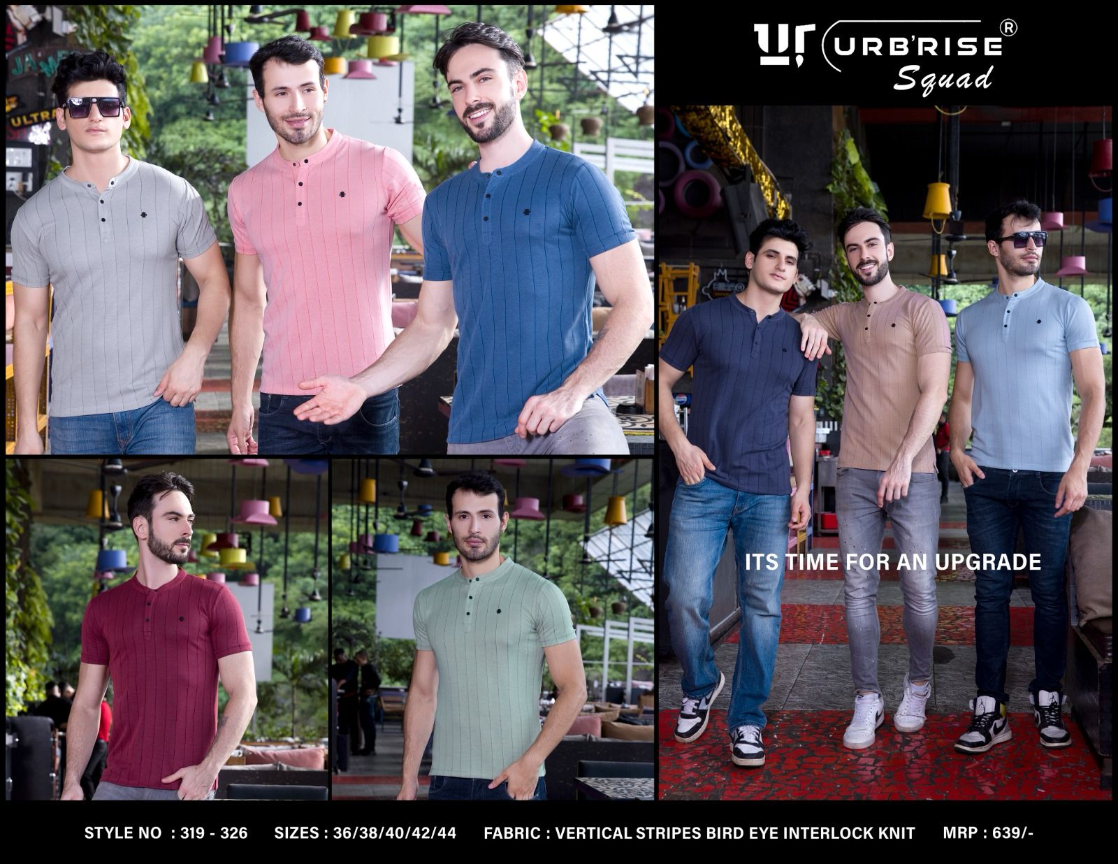 319-326 Urbanrise Bird Eye Mens Tshirts Manufacturer Ahmedabad