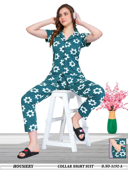 3192 A Wld Hosiery Collar Night Suits Supplier Ahmedabad