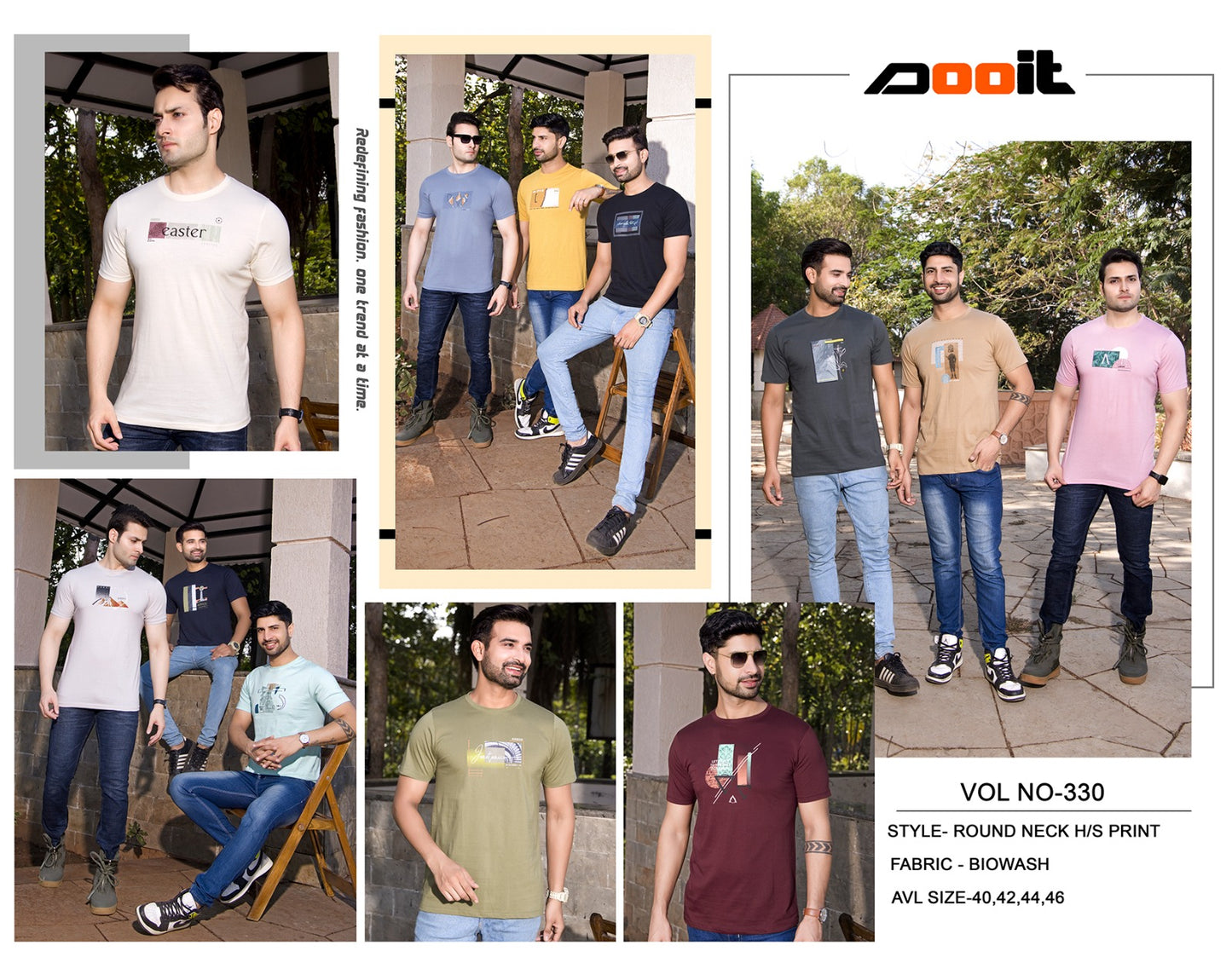 330 Dooit Biowash Mens Tshirts Exporter Ahmedabad