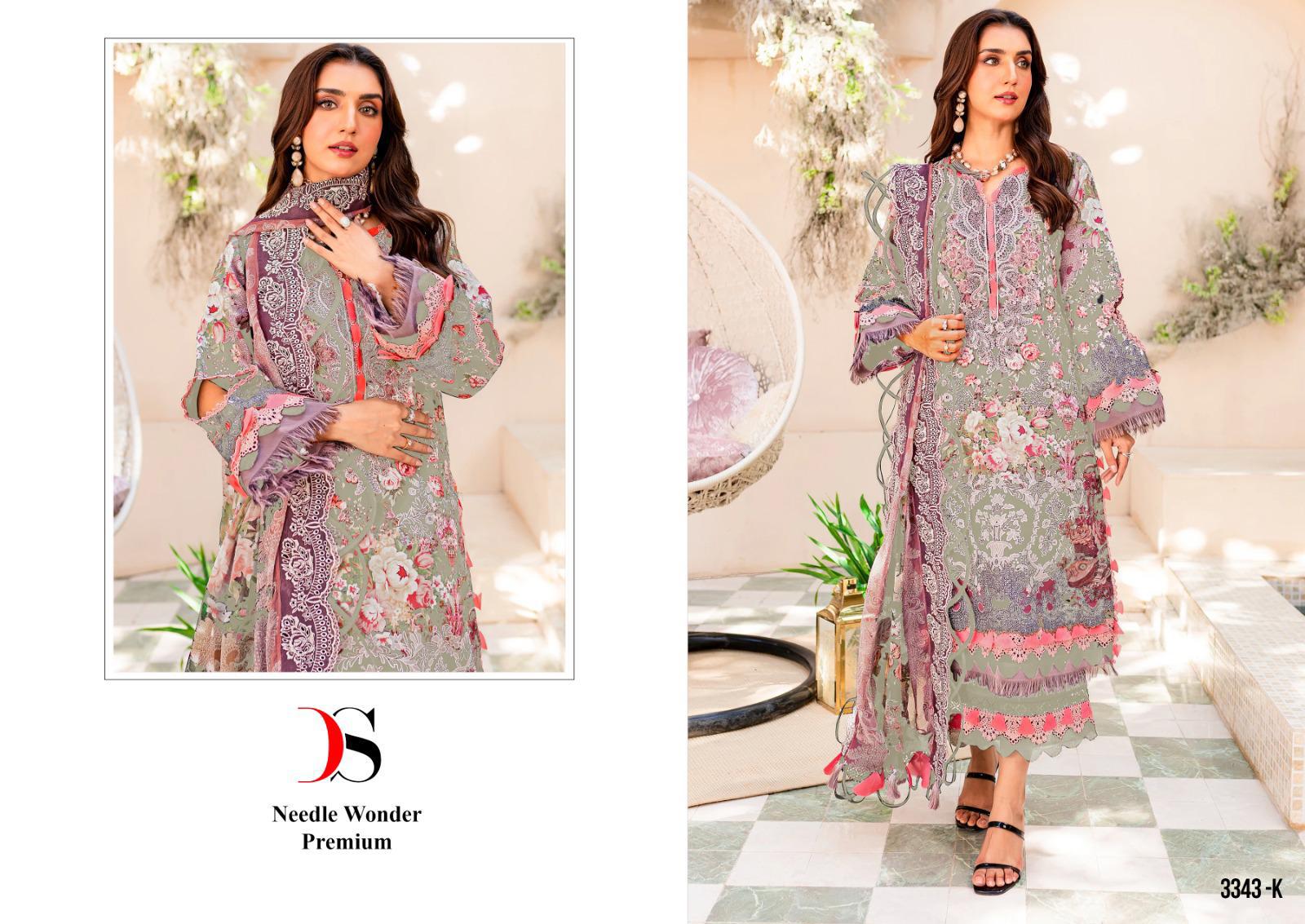 3343 Bk Deepsy Cotton Pakistani Patch Work Suits Wholesaler India