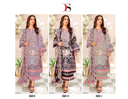 3343 Ghj Needle Wonder Premium Deepsy Cotton Pakistani Patch Work Suits Manufacturer