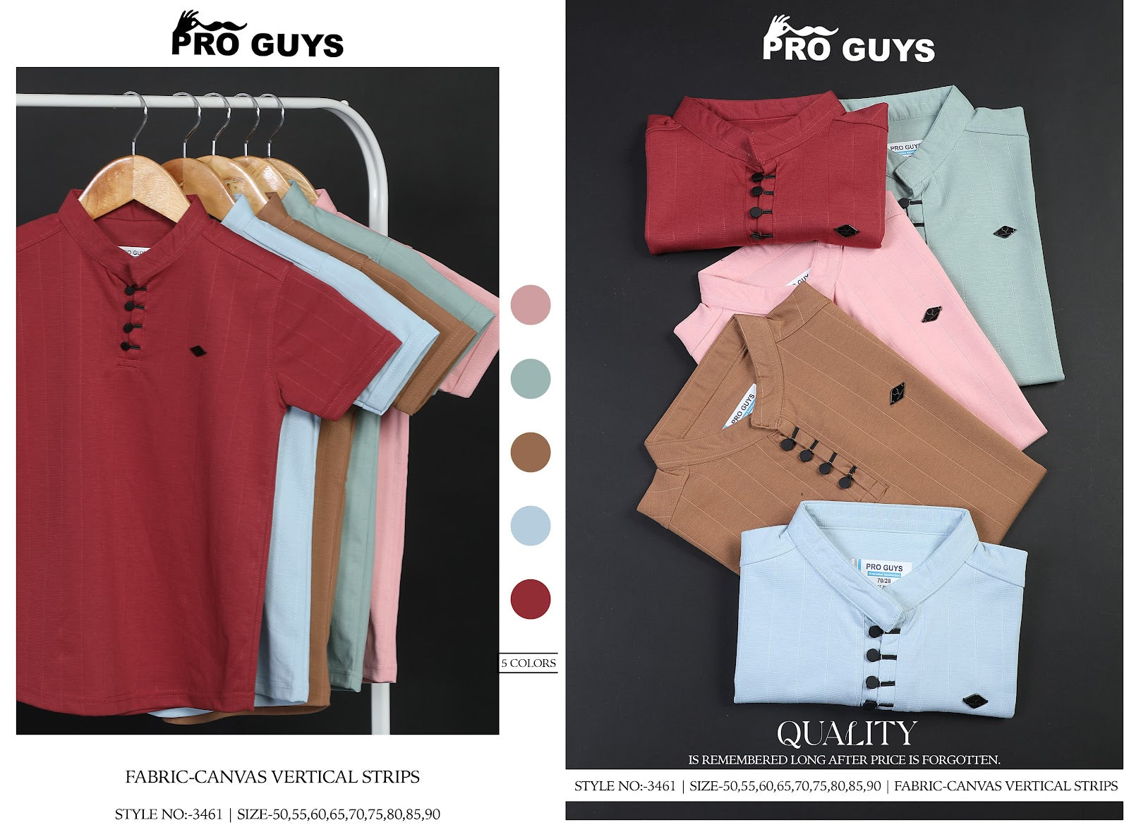 3461 Pro Guys Vertical Boys Kurta Wholesale