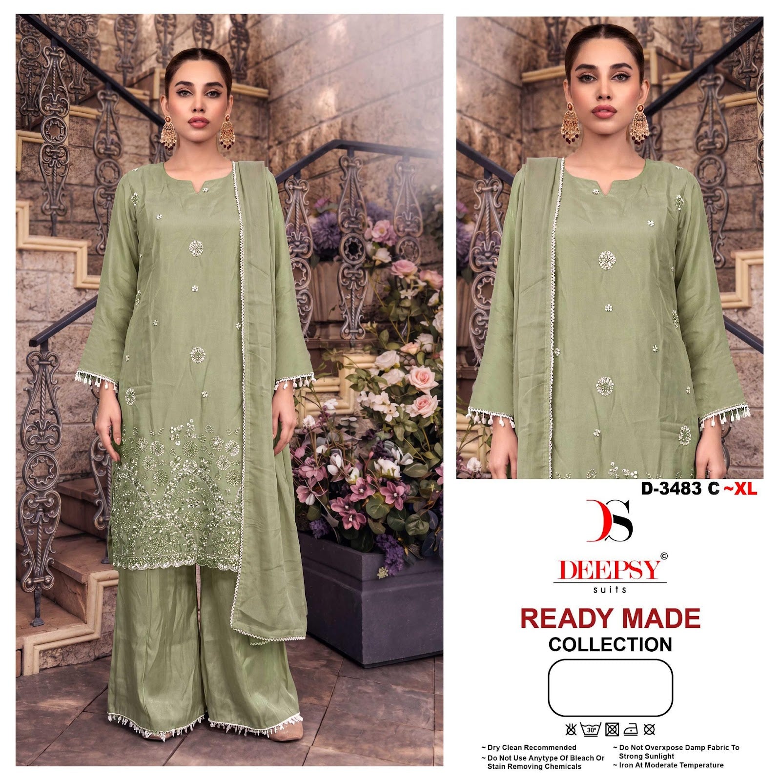 3483 Abcd Deepsy Tissue Silk Pakistani Readymade Suits Exporter India
