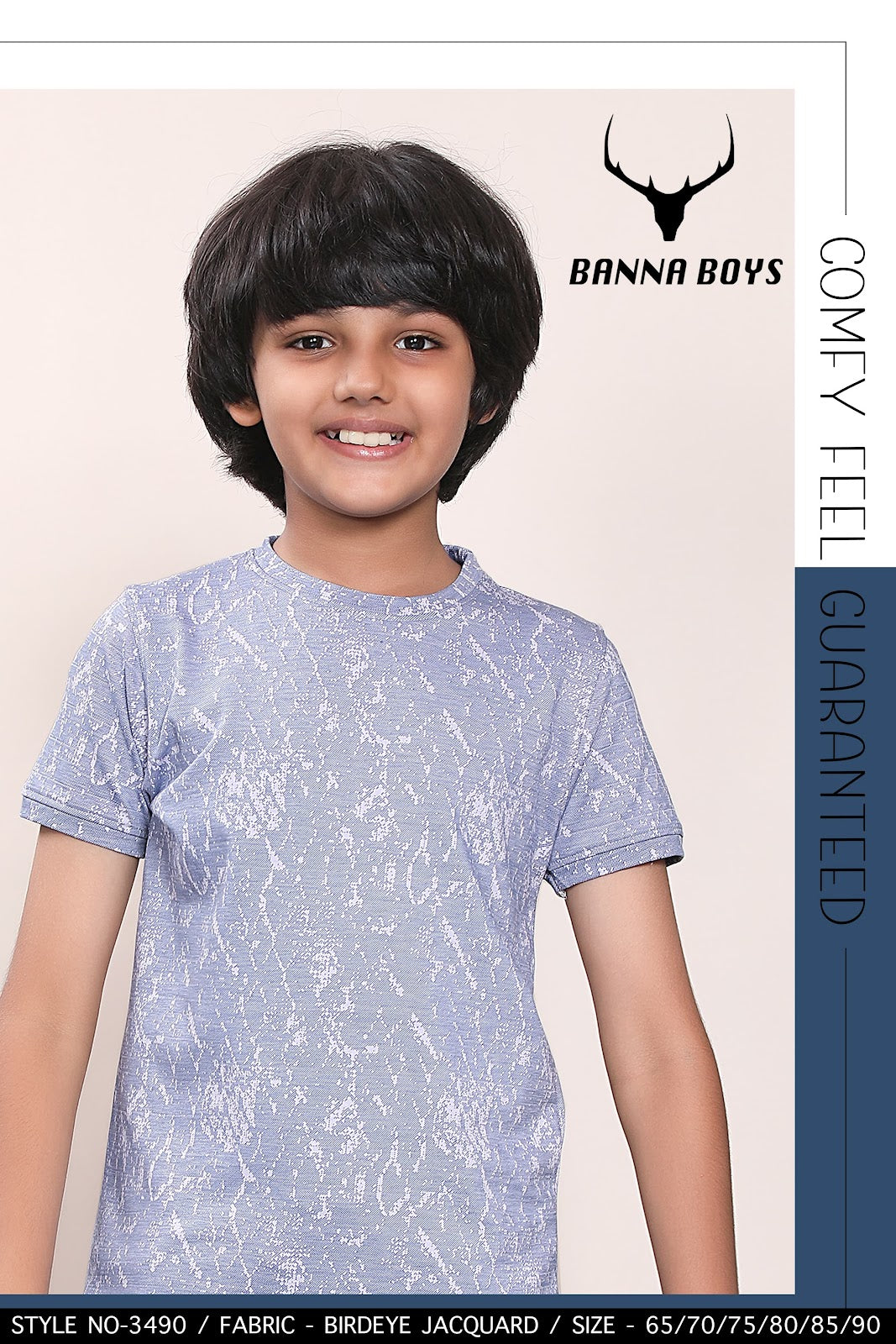 3490 Bnna Bird Eye Boys Tshirt Exporter Gujarat