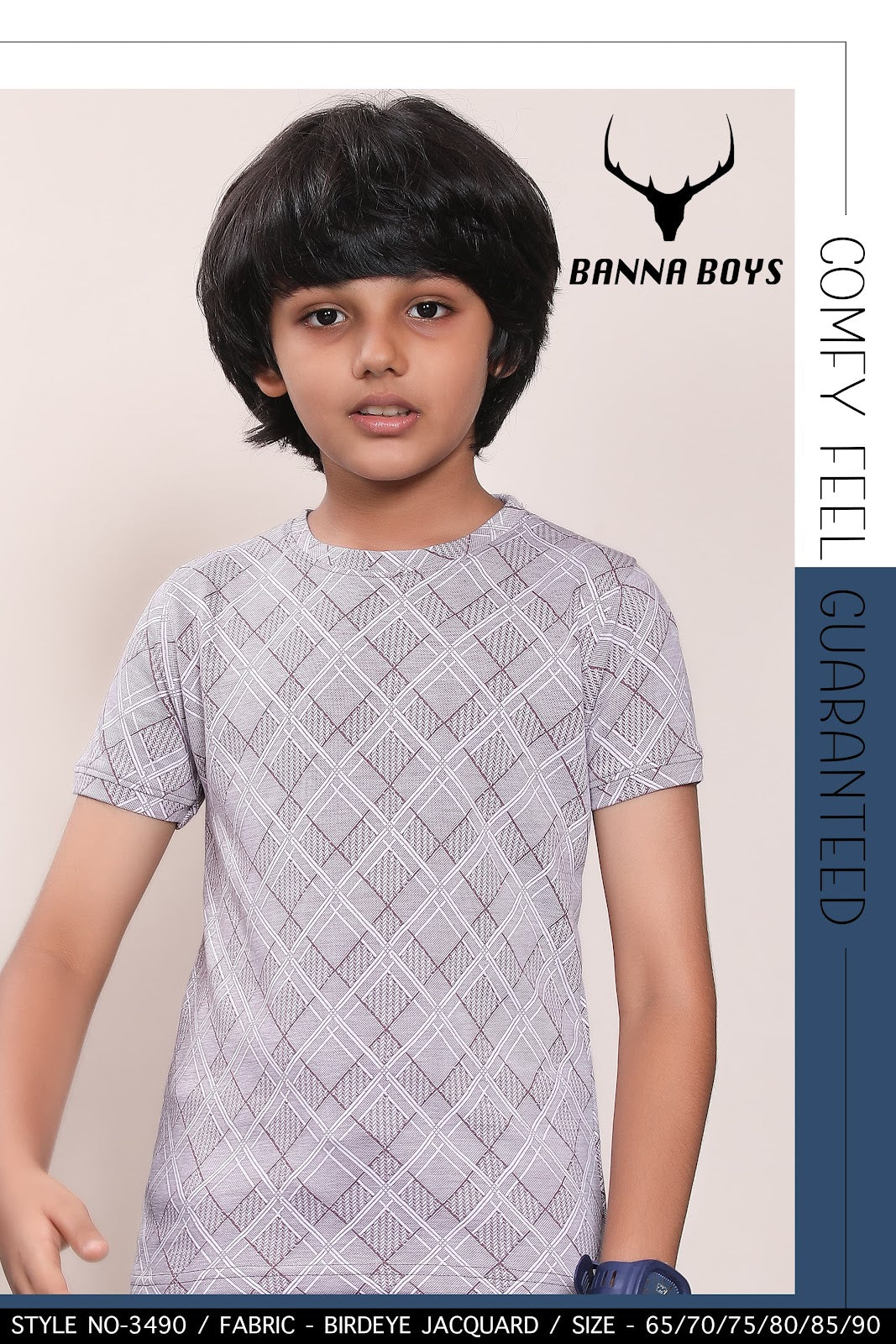 3490 Bnna Bird Eye Boys Tshirt Exporter Gujarat