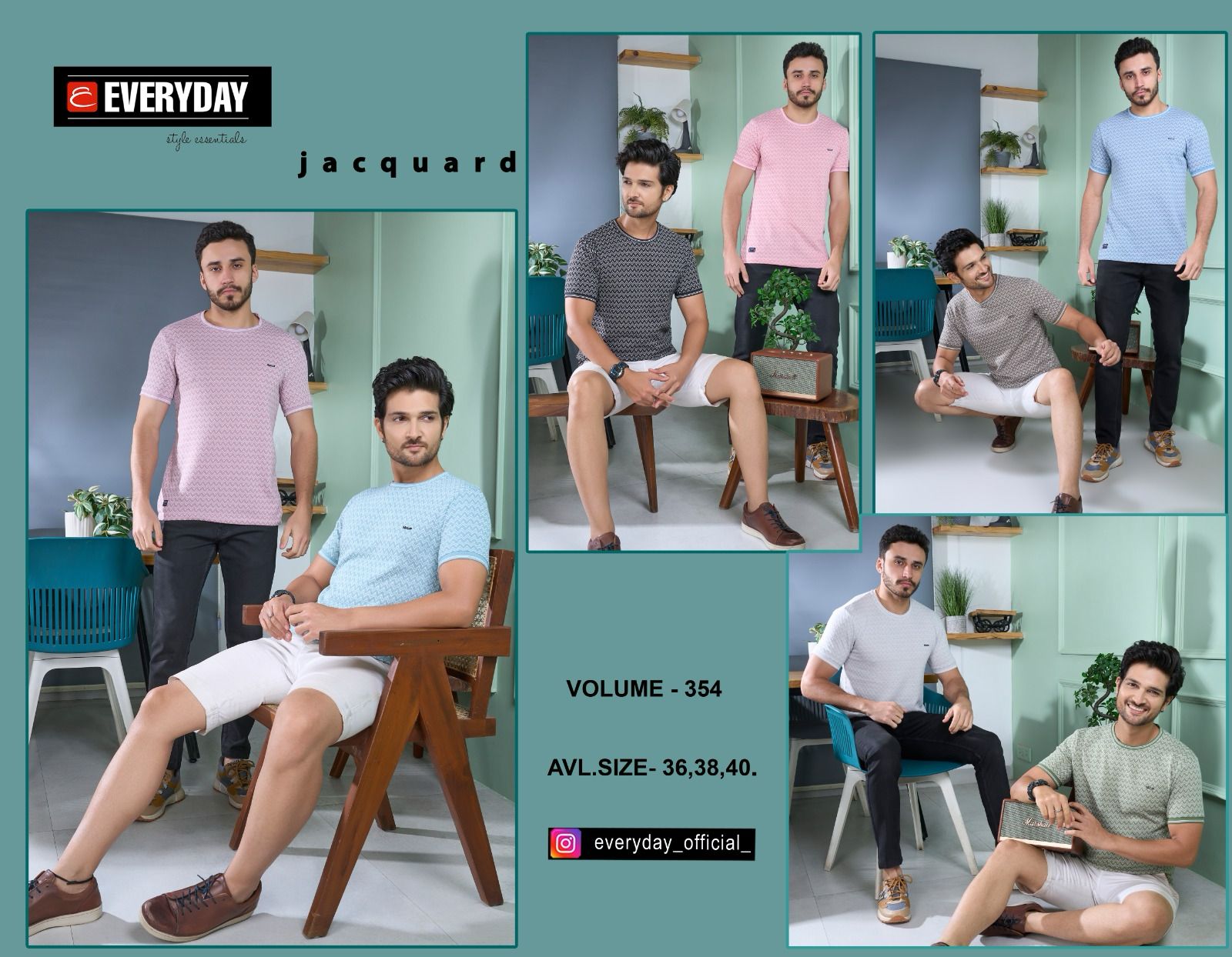 354 Everyday Jacquard Mens Tshirts