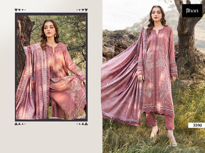 3590 Maria B Exclusive Collection Jihan Heavy Reyon Pakistani Salwar Suits Wholesale Price