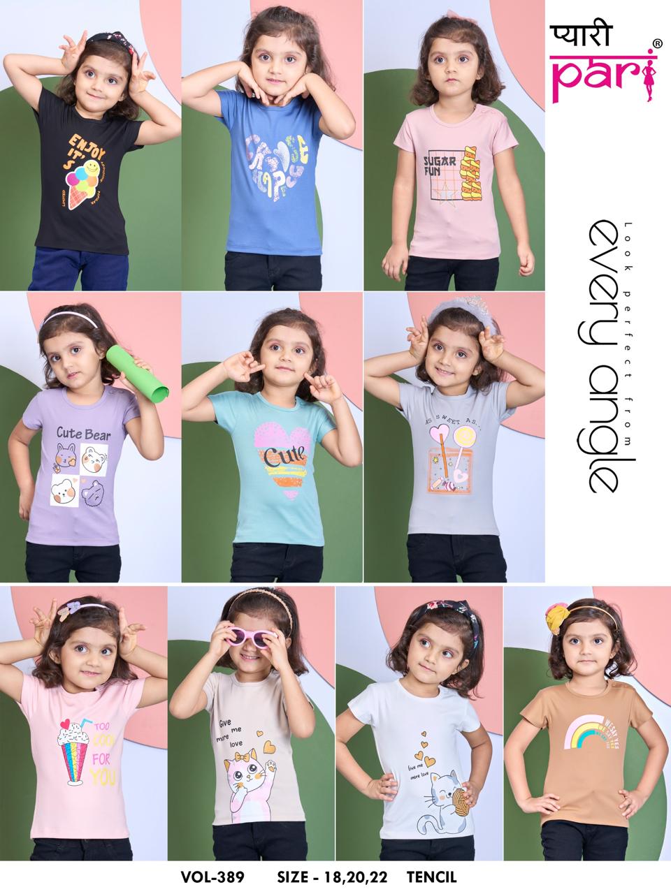 389 Papa Ki Pari Imported Girls Tshirt Supplier Ahmedabad