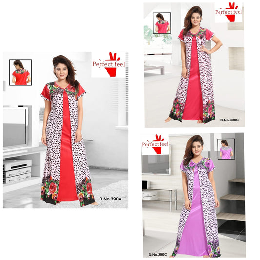 390 Perfect Feel Textured Night Gowns Exporter Ahmedabad