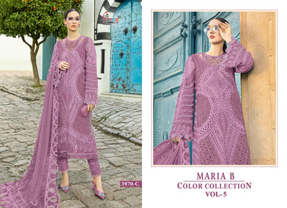 3970 Maria B Color Collection Vol 5 Shree Fabs Cotton Pakistani Salwar Suits Wholesaler Gujarat