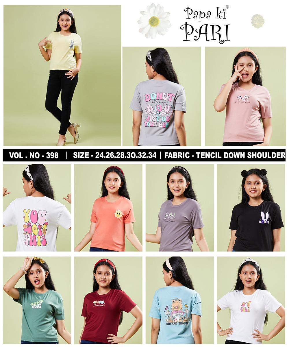 398 Papa Ki Pari Tencil Lycra Girls Top Exporter India