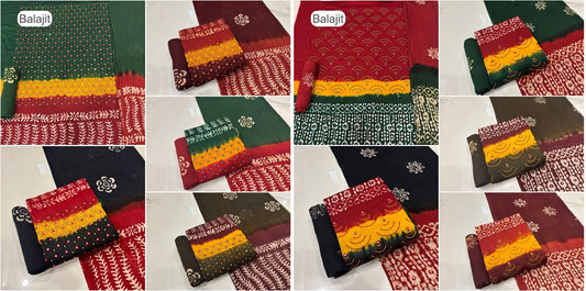3D Batik 1007 Balajit Jam Satin Salwar Suits Exporter