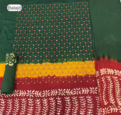 3D Batik 1007 Balajit Jam Satin Salwar Suits Exporter
