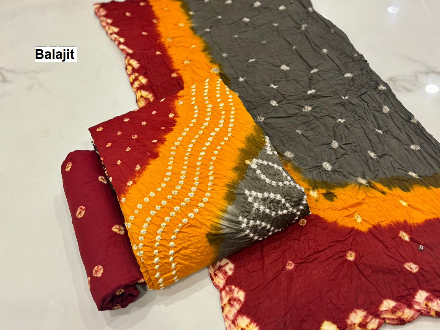 3D Dyeing Balajit Jam Satin Salwar Suits Supplier Ahmedabad