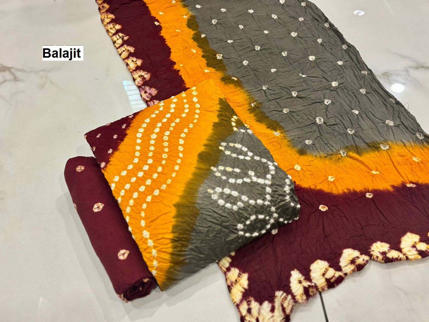 3D Dyeing Balajit Jam Satin Salwar Suits Supplier Ahmedabad