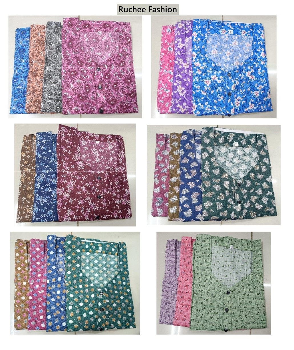 3 Buttons 1103 Ruchee Fashion Feeding Night Gown Wholesale